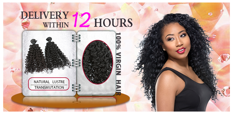 High Quality Real Hair Extensions Natural Color Human Hair Curly 7
