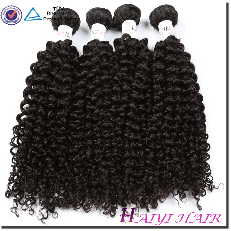 High Quality Real Hair Extensions Natural Color Human Hair Curly 10