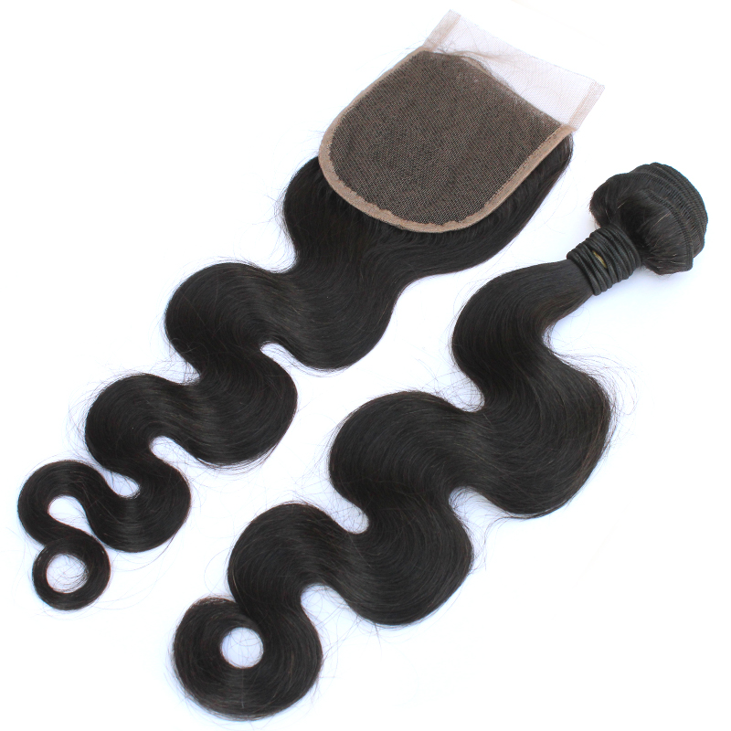 Wholesale Raw Virgin Russian Body Wave 4X4 Lace Closure No Tangle and No Shedding Hair 10