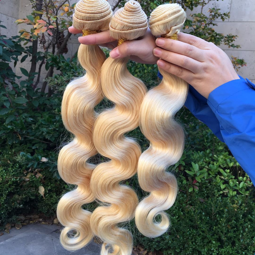 Wholesale Virgin Human Hair Weave Body Wave 10A Mink Malaysian Blonde 613 Hair Bundles 8