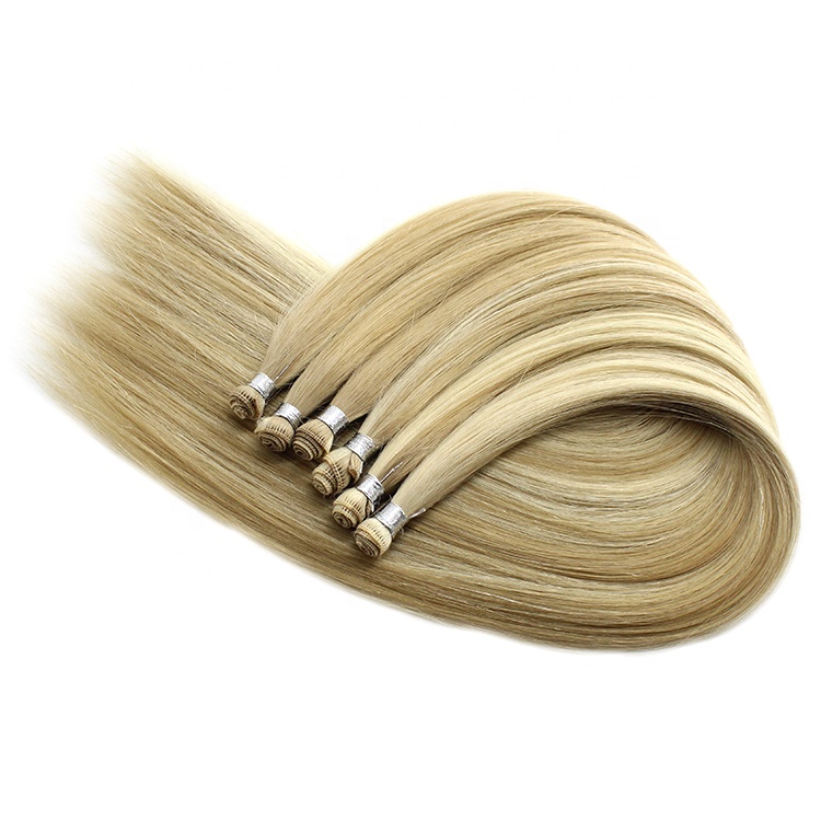 Top Quality Raw Cuticle Aligned Hand Tied Weft Virgin Human Hair 9