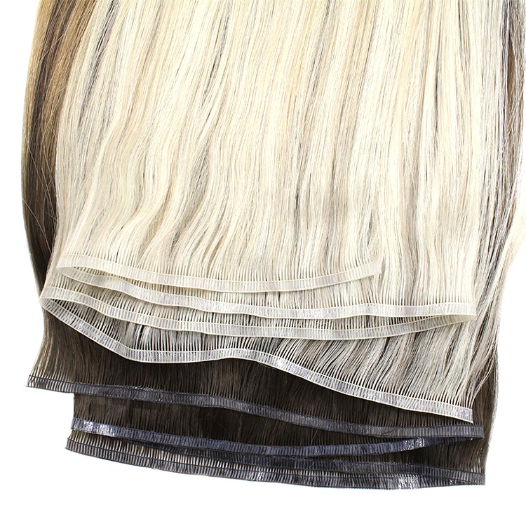 Top Quality Raw Cuticle Aligned Hand Tied Weft Virgin Human Hair 15