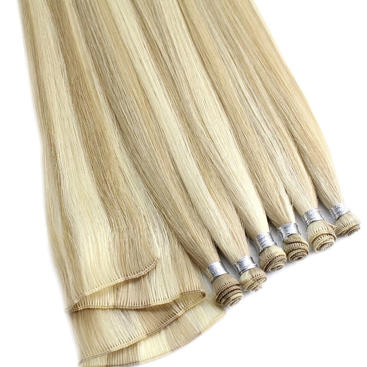 Wholesale Double Drawn Hand tied weft Human Hair Extensions 13