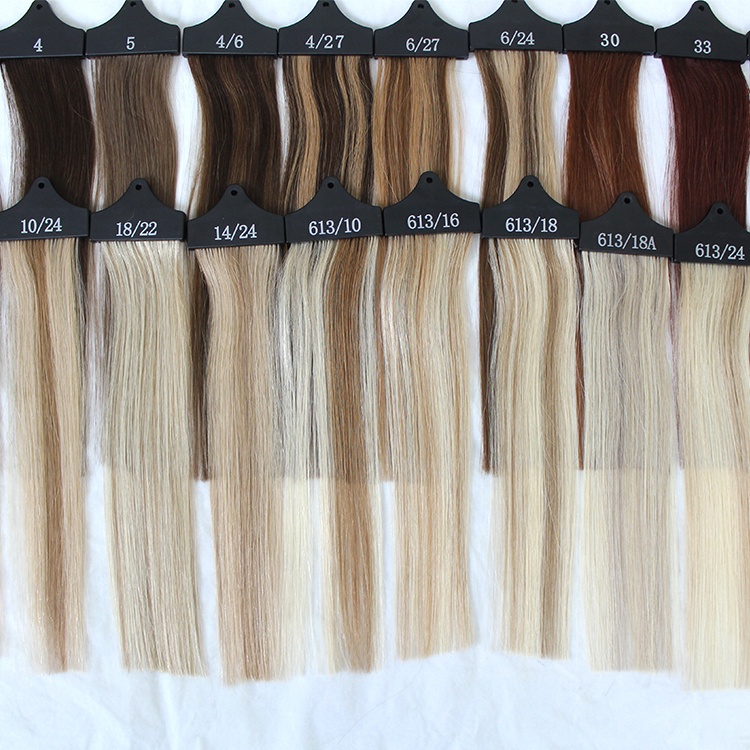 2019 New Arrival Balayage Color Cuticle Double Drawn Russian Handtied Weft Hair Extensions 17