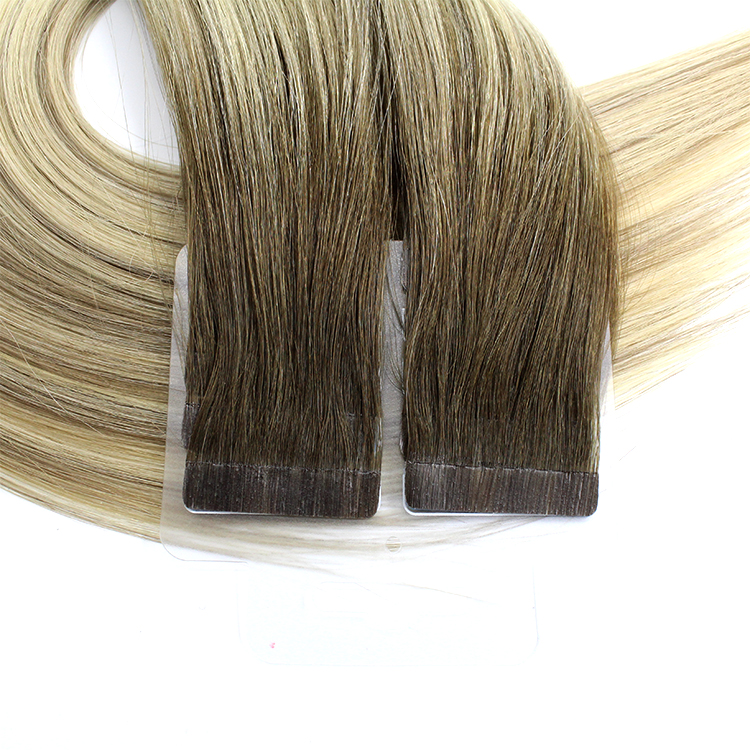 Wholesale Russian Remy Tape Hair Extensions Double Drawn Tape In Hair Extensions Virgin Balayage Tape Hair 9