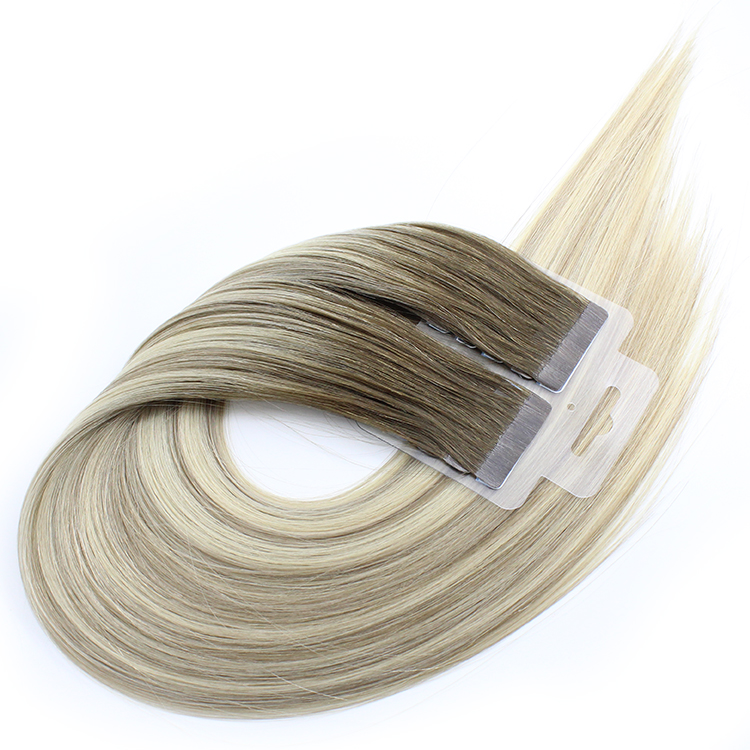 Wholesale Russian Remy Tape Hair Extensions Double Drawn Tape In Hair Extensions Virgin Balayage Tape Hair 10