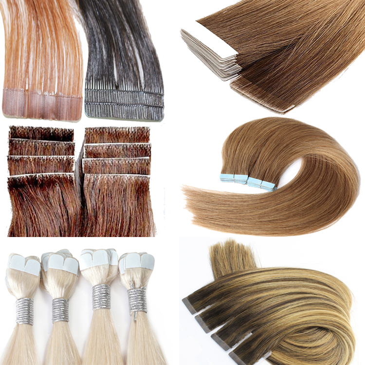 Wholesale Russian Remy Tape Hair Extensions Double Drawn Tape In Hair Extensions Virgin Balayage Tape Hair 12
