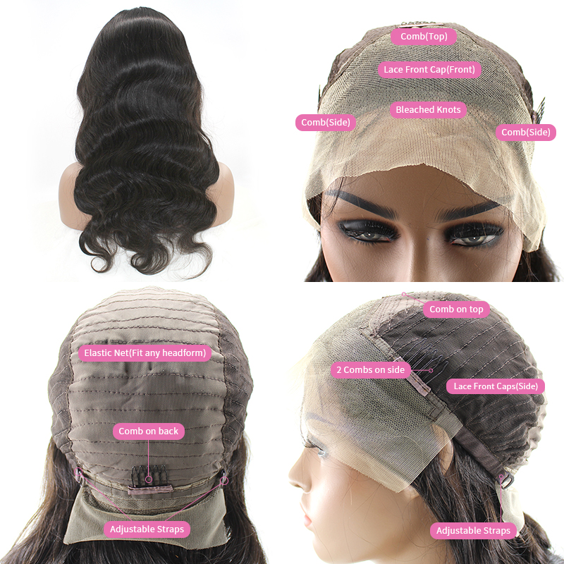 Wholesale Price Brazilian Human Hair Body Wave Lace Frontal Wig 12