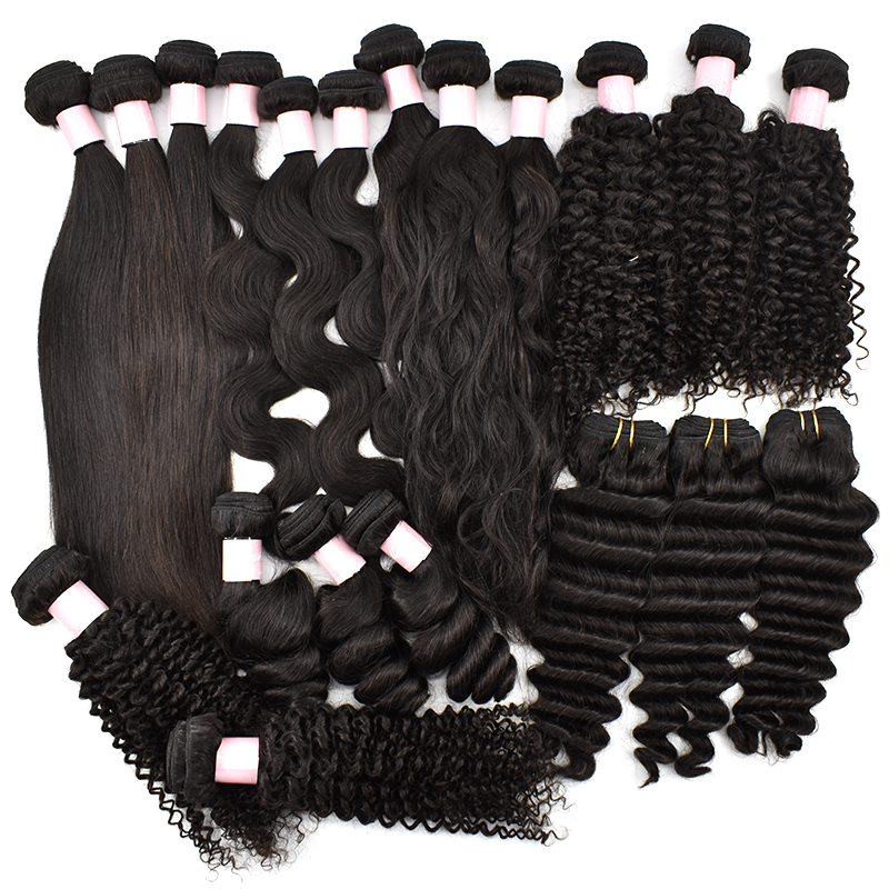 Wholesale Unprocessed Cuticle Aligned Weave 10A Virgin Remy Human Hair Bulk Bundle Human Hair Brazilian 8