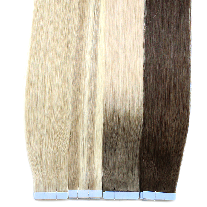 Top Quality Double Drawn 613 Blonde Indian Tape Human Hair Cheap Remy Tape Hair Extensions 12