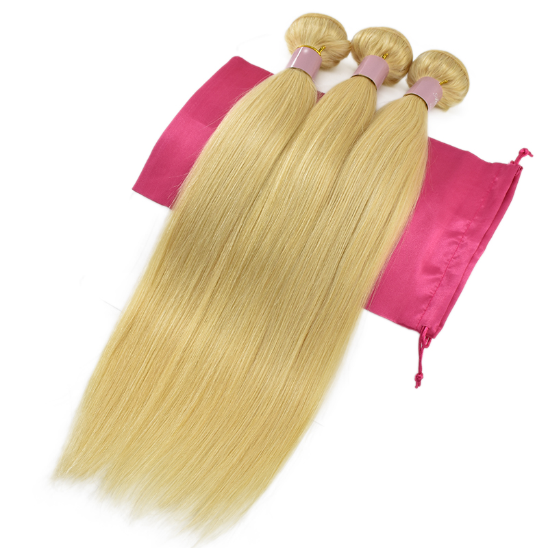 Factory Price Virgin Chinese Hair 100% Human Hair Grade 10A Straight Virgin Blonde 613 Hair Bundles 11