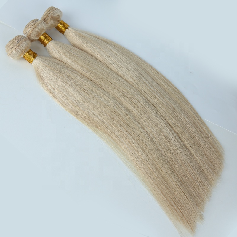 Factory Price Virgin Chinese Hair 100% Human Hair Grade 10A Straight Virgin Blonde 613 Hair Bundles 9