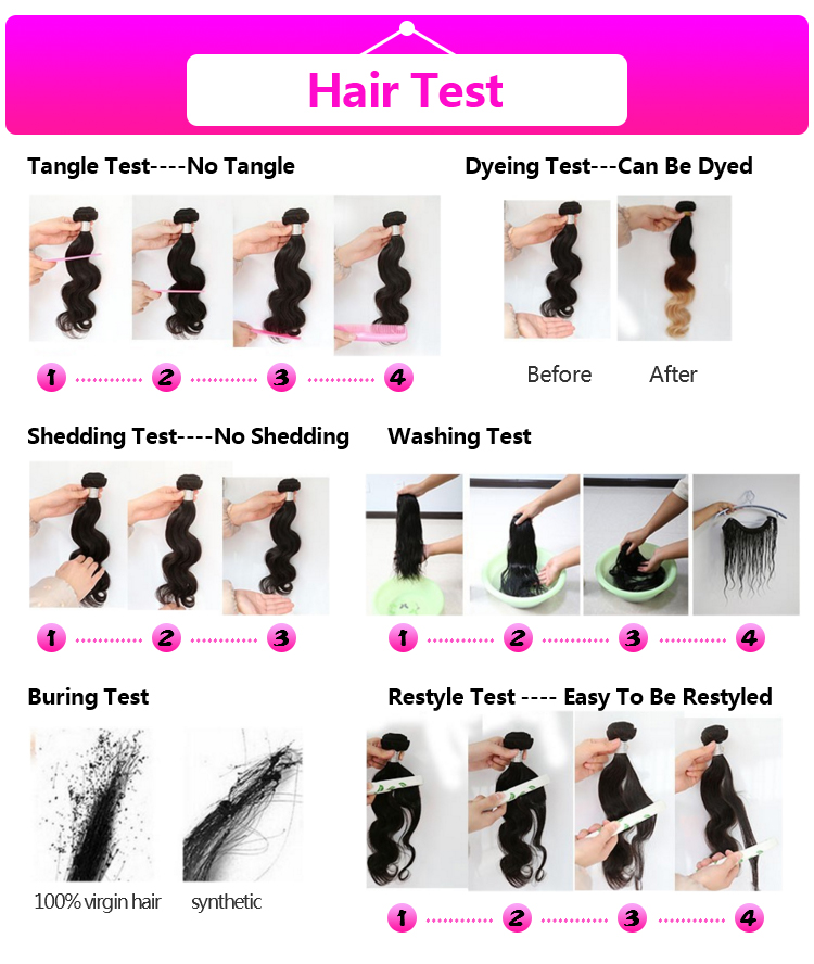 Deep Wave Human Hair Extensions 100% Raw Virgin Brazilian hair Weaving 12-36 inch Hair 13