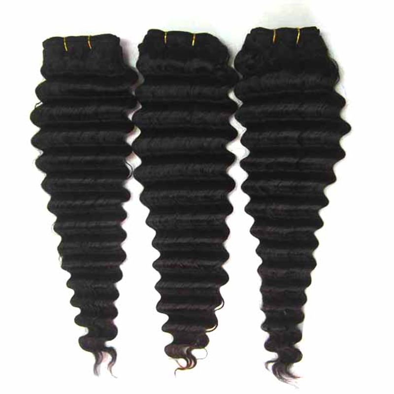Deep Wave Human Hair Extensions 100% Raw Virgin Brazilian hair Weaving 12-36 inch Hair 9