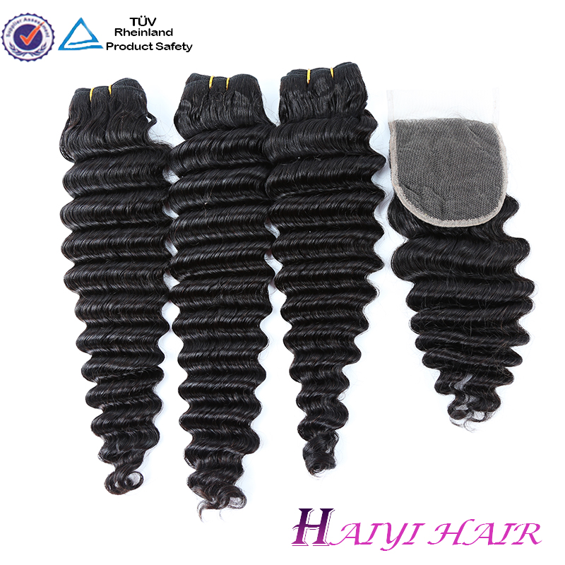 Beat Quality Cambodian Deep Wave Virgin Hair Unprocessed Hair Lace Closure Free Logo 11