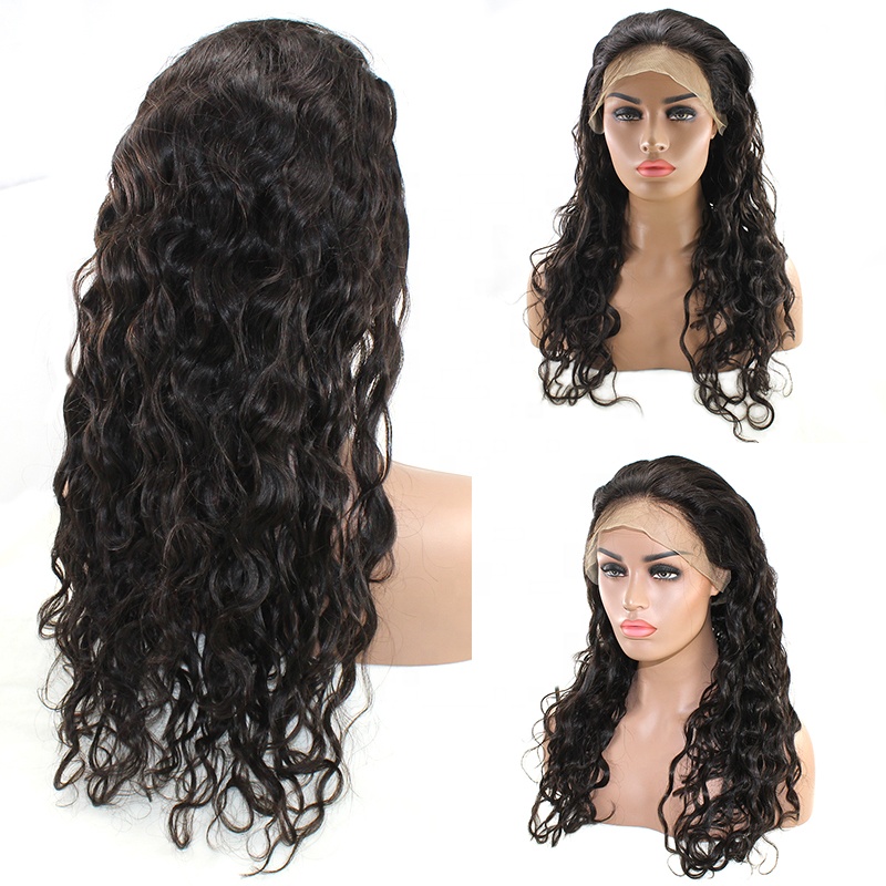 Qingdao Haiyi hair  best quality   pre plucked full lace wig  human hair 13*3 lace frontal  wig 10-26inch 13