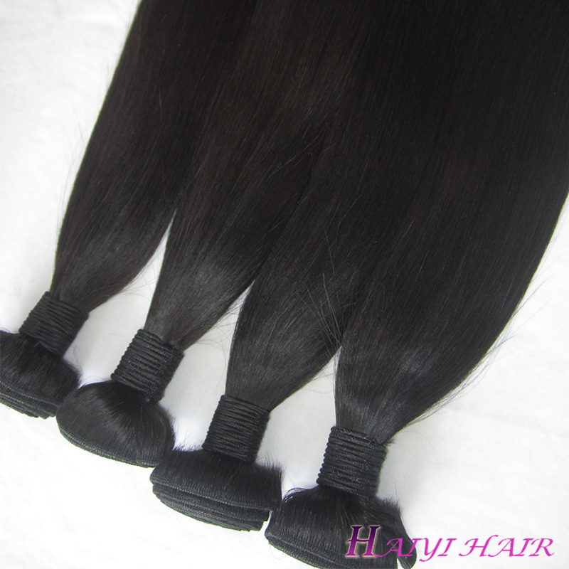 Silk Straight brazilian hair unprocessed double weft raw virgin human hair bundles 10