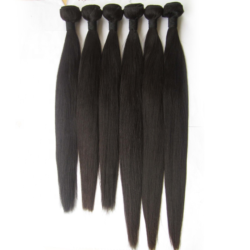 2020 Straight Human Remy Hair Weft #1B Color Hair Bundle 10-40 Inch Weaving 8