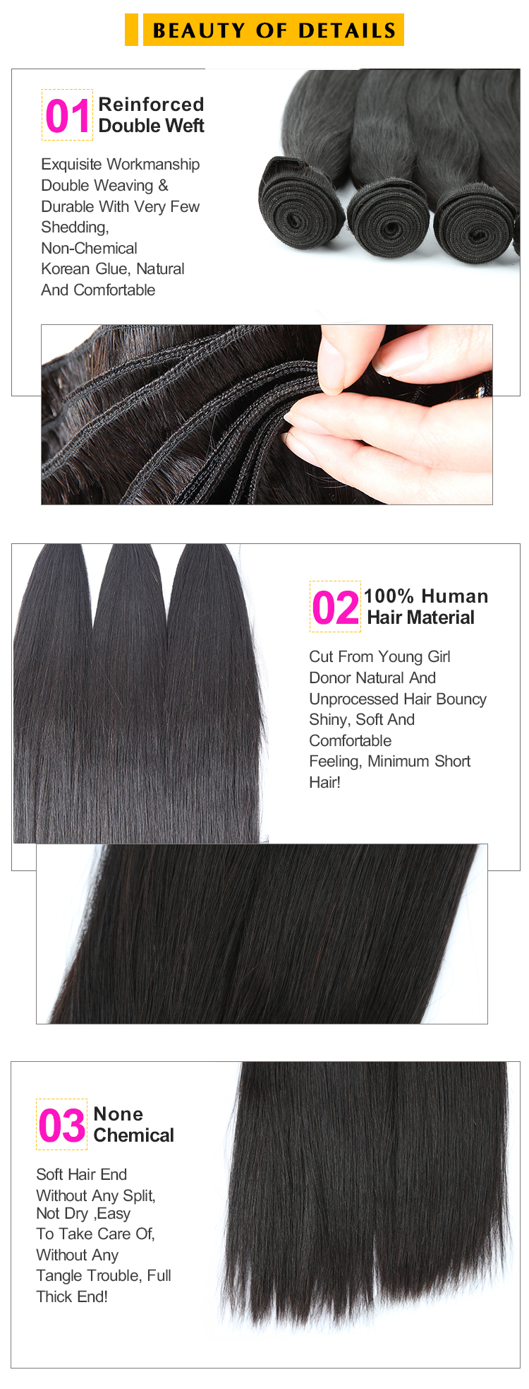 Video Natural Color Straight Human Hair Bundles Brazilian Remy Hair Weaving Original Brazilian Human Hair 10