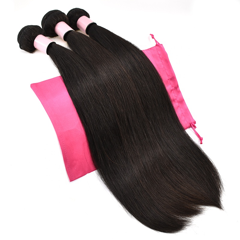 Factory wholesale price double drawn virgin Indian hair original straight 100% human hair bundles 8