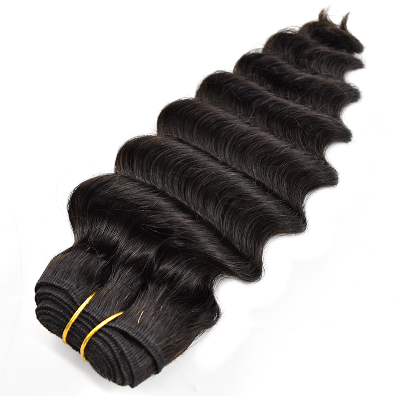 Unprocessed Cambodian virgin cuticle aligned human hair raw hair extension deep wave hair bundles 8