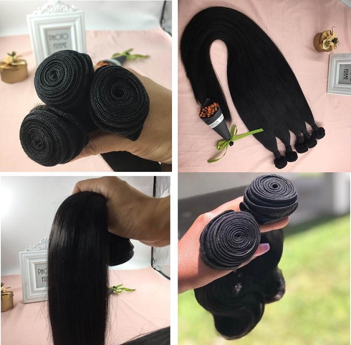 Large Stock Ready to Ship Human Hair Weave Vendors Wholesale Indian Hair Deep Wave Indian Hair 12