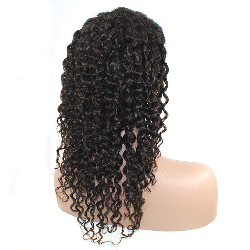 Large Stock  Wholesale Remy Cuticle Aligned Cambodian Frontal Lace Deep Wave Custom Human Hair Wig 8