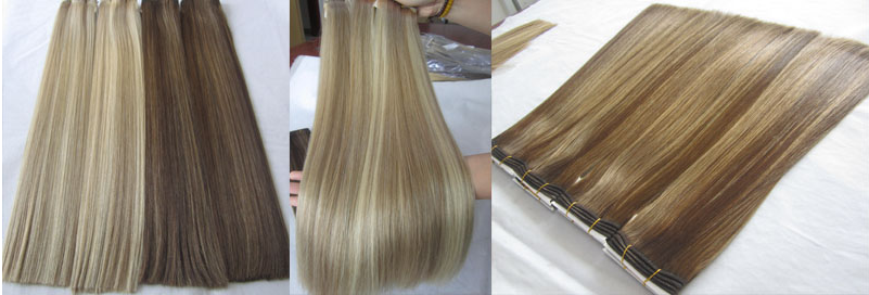 Salon Professional Cuticle Aligned Rooted Balayage Hand Tied Weft Extensions Wholesale 24