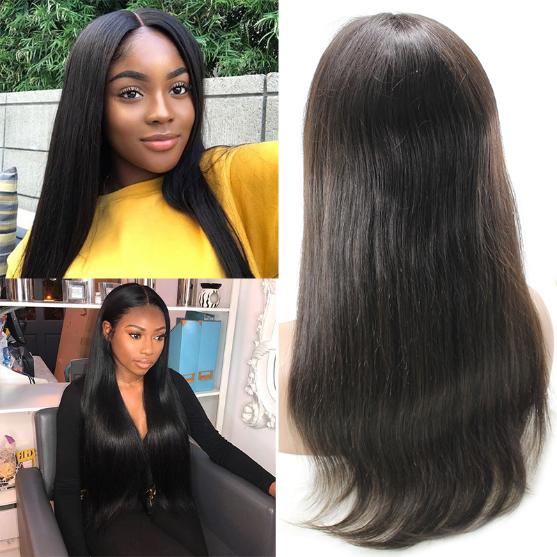 Black Friday Sales Free Shipping Straight 360 Lace Wig / Lace Frontal Wig / Full Lace Wigs Unprocessed Human Virgin Hair 12