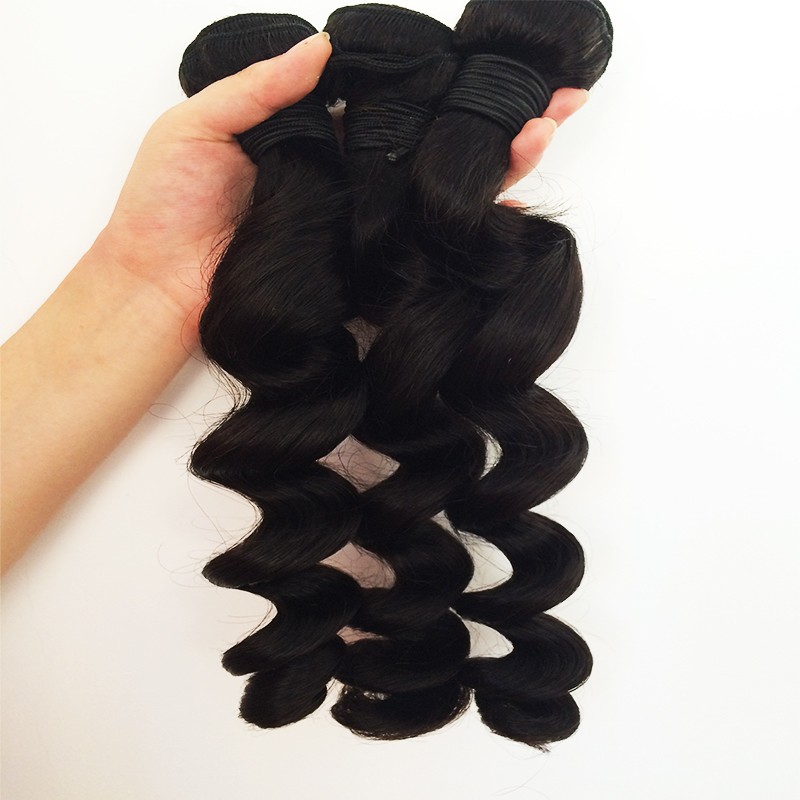 100% Raw Indian Human Hair Extensions 10-40 Inch Bundle Loose Wave Extensions 9