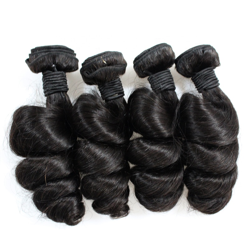 100% Raw Indian Human Hair Extensions 10-40 Inch Bundle Loose Wave Extensions 8