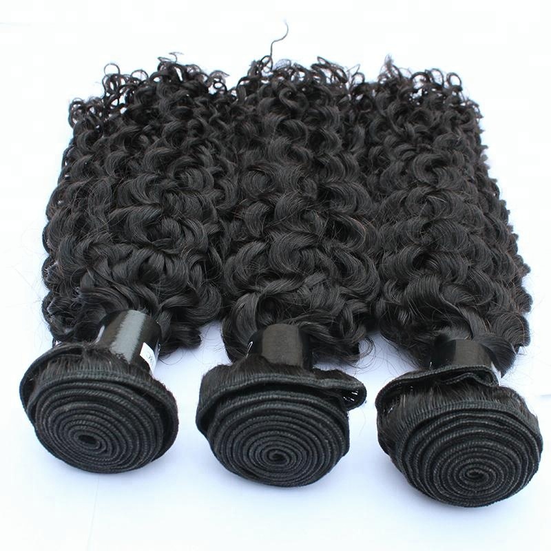 Factory Wholesale Price 10-40 Inch Weaving 100% Raw Human Remy Hair Bundle Curly Weft 11