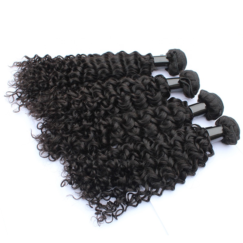 Factory Wholesale Price 10-40 Inch Weaving 100% Raw Human Remy Hair Bundle Curly Weft 8