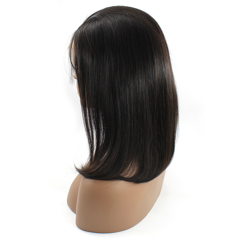 Short quality bob lace human hair wig, ombre frontal lace human hair wig 8