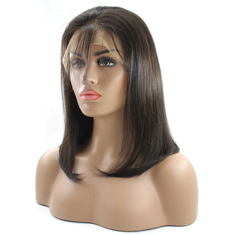 Short quality bob lace human hair wig, ombre frontal lace human hair wig 10