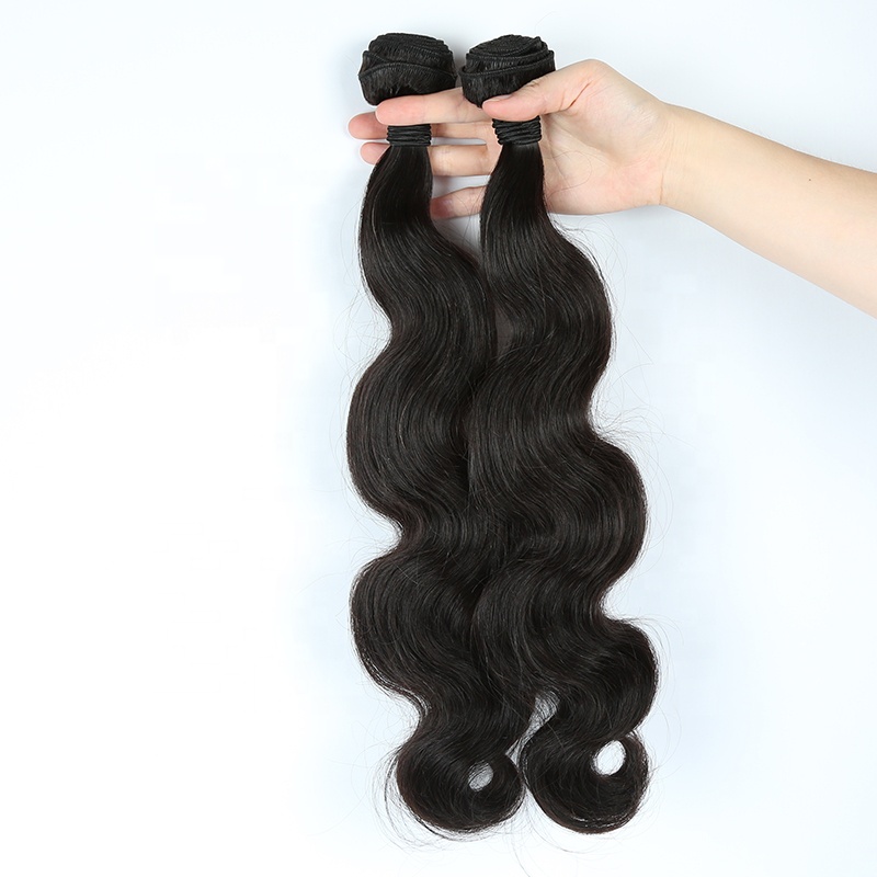 10A 100% Human Natural Hair Extensions Indian Body Wave Hair Double Weft Weaves Hair Bundles 8