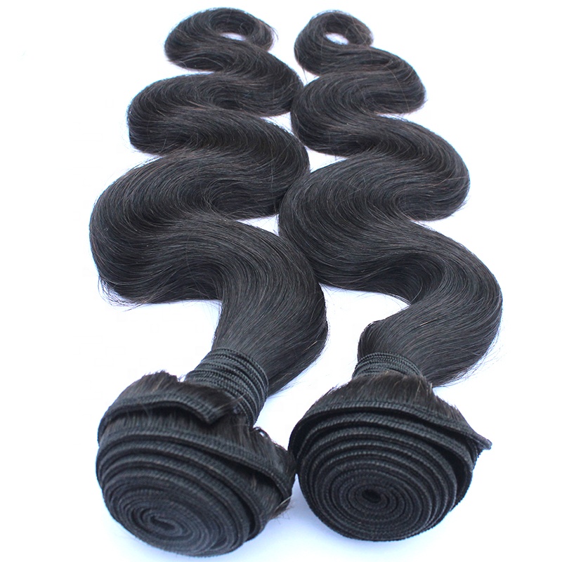 10A 100% Human Natural Hair Extensions Indian Body Wave Hair Double Weft Weaves Hair Bundles 9