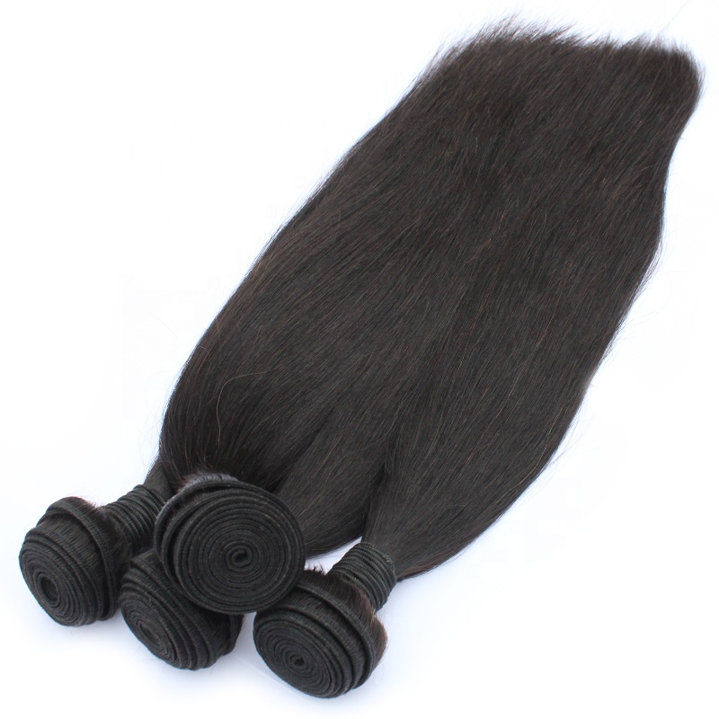 wholesale 3 straight bundle high density human hair, raw virgin cuticle aligned Indian hair bundle 9
