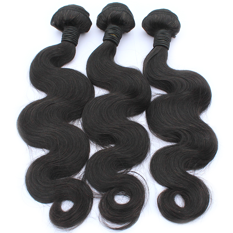 Indian Human Hair Virgin Unprocessed Body Wave Hair Bundle Thick Ends Hair Weft 10