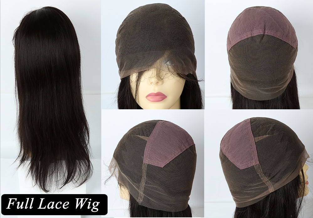 2020 new arrival Wholesale factory with 28 years experience 100% Unprocessed Human Straight Full Lace Wig 12