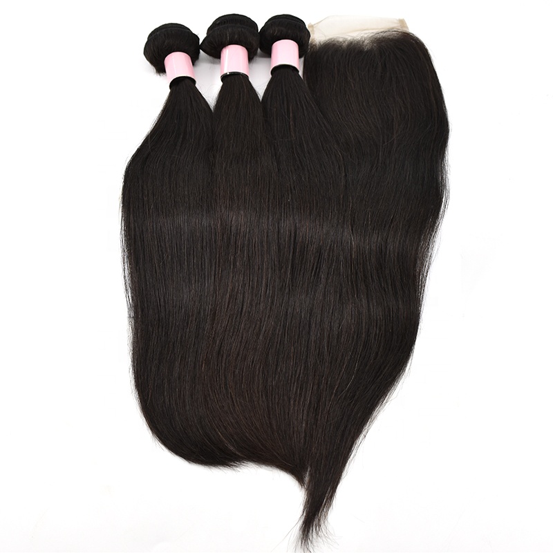 Wholesale Factory Virgin brazilian Hair Unprocessed Straight Hair Weave Bundles 10