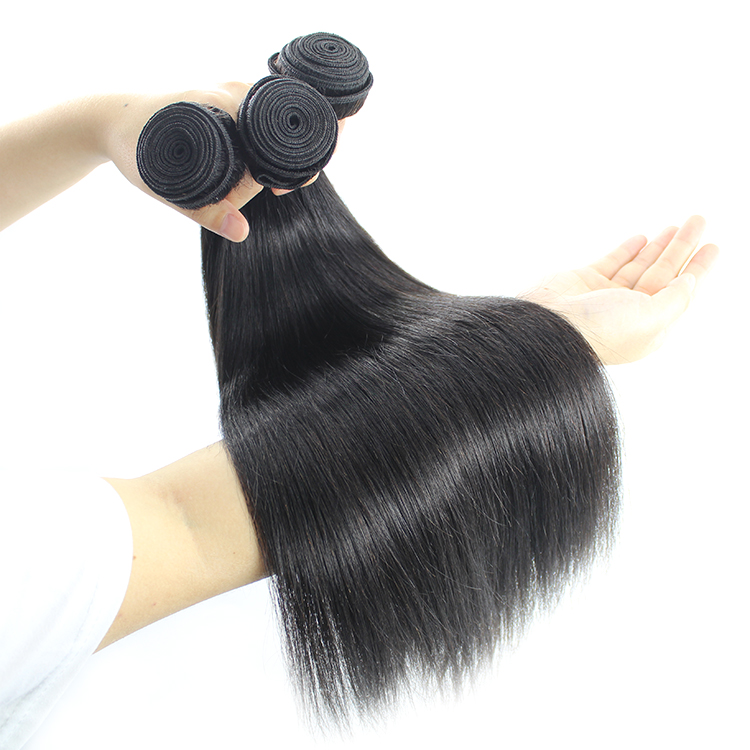 Luxury quality 12A wholesale indian temple hair weave no tangle no shedding silky straight human brazilian hair bundles 10