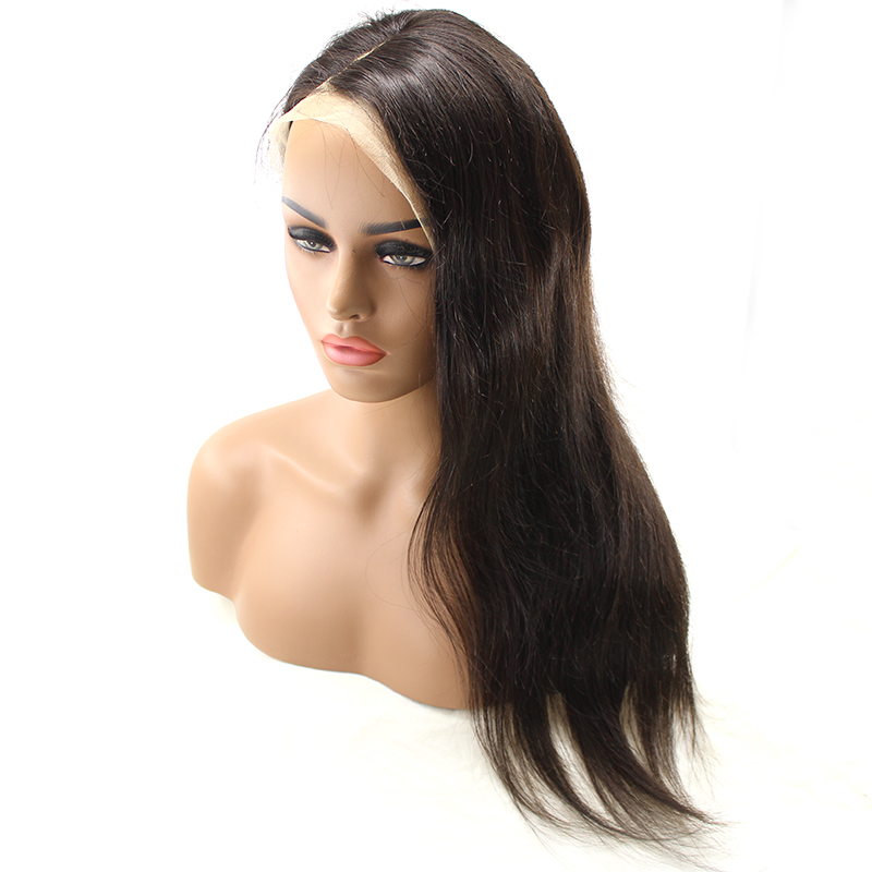 Human Virgin Hair High density Brazilian Virgin Hair Silky Straight Lace Frontal Wig 10