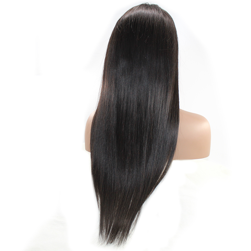 Human Virgin Hair High density Brazilian Virgin Hair Silky Straight Lace Frontal Wig 9