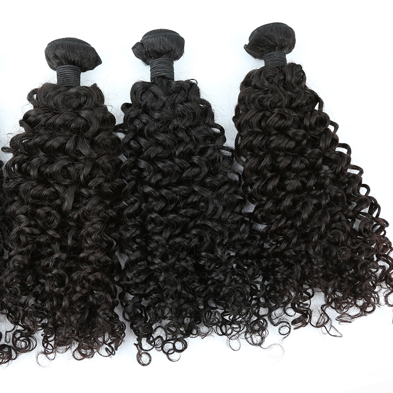 8A  Grade Curly  Malaysian Hair  Machine Double Weft Full Cuticle Aligned 10