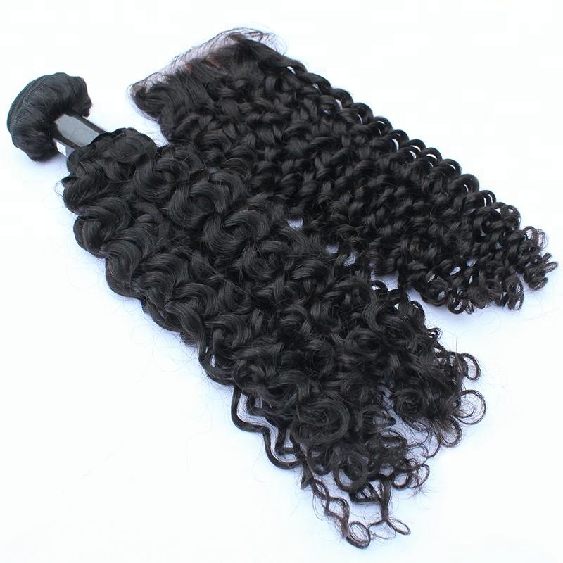 Curly Human Hair Extensions 2020 Double Weft Bundle 10-30 inch Weaving 9