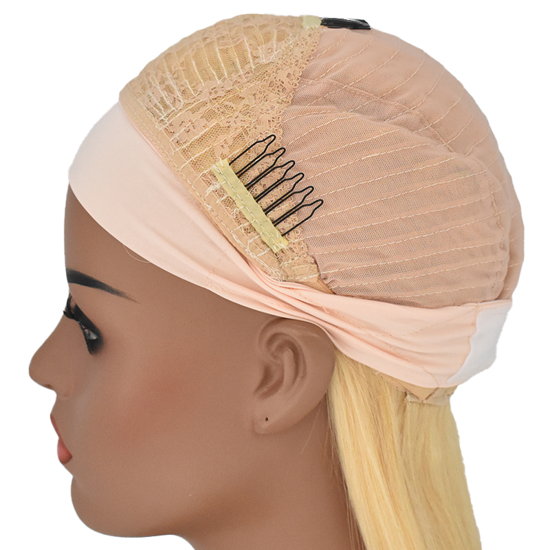 613 blonde Headband Wig Wholesale Straight Human Hair Headband Scarf Wig For African America Woman 15