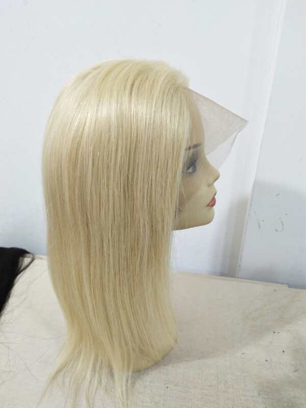 Wholesale 100% Unprocessed Human Hair Best Selling Human Straight Hair Wig  Blonde 613 Color Full Lace Wig 8