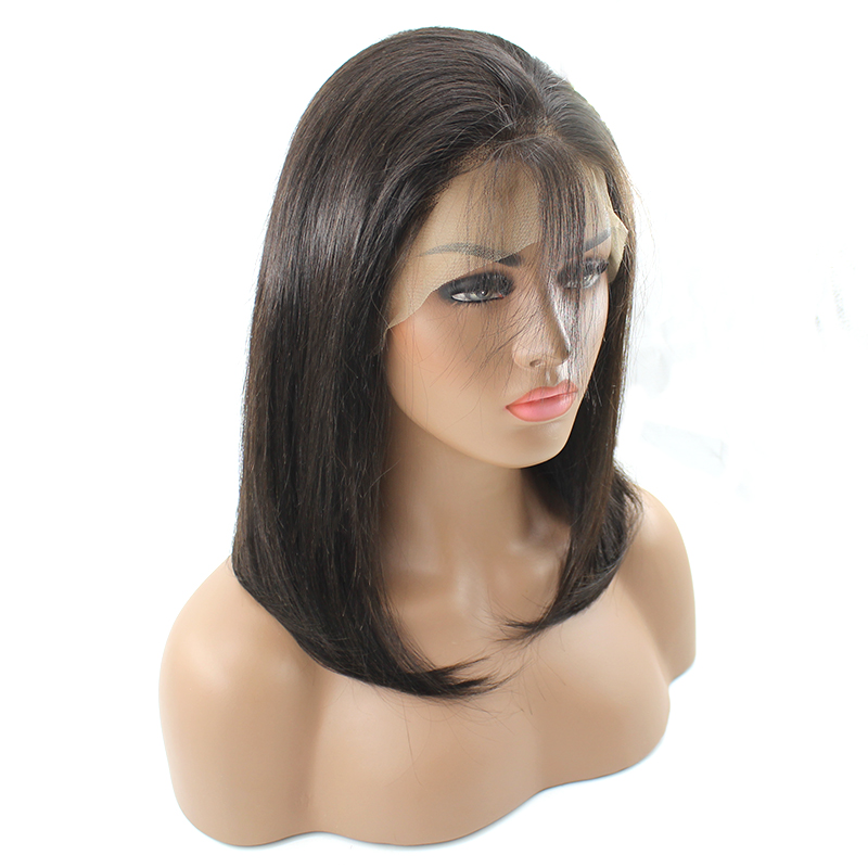 Bob Lace Frontal Wig Straight Swiss Lace Hair 100% Human Hair 10A Virgin Unprocessed Hair Vendor 8