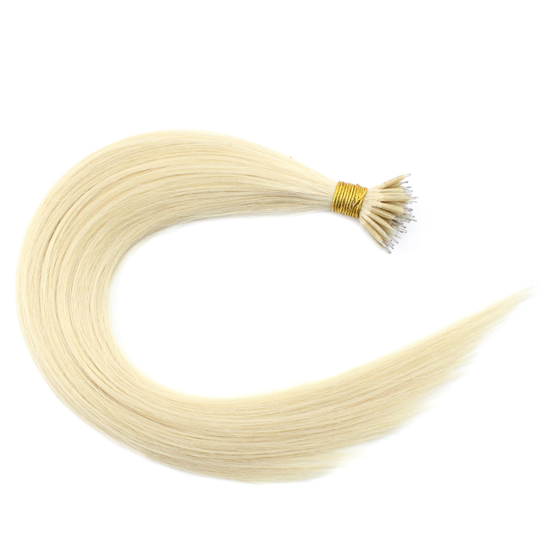 Wholesale Metal Stick 100 percent Human Hair Nano Ring Hair Extensions 13